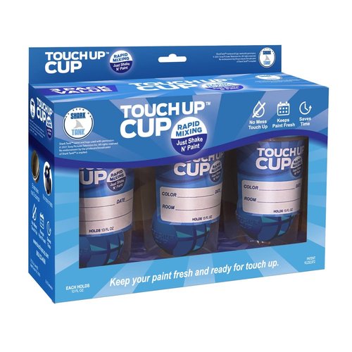 Touch Up Cup Empty Plastic Paint Storage Containers with Lids for Leftover Paint, Touch Ups, As Seen On Shark Tank Products, 13 oz, Pack of 3