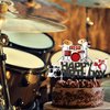Drum Happy Birthday Cake Topper for Drum Themed Birthday Party Decoration Drum Music Party Cake Topper For Drummer Birthday Party Baby Shower Supplies