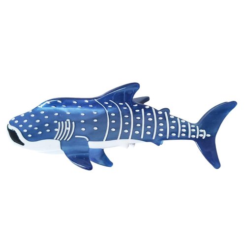 Big Whale Shark Hair Clip,Acetate Hair Claw,Small Hair Clips for Women,Blue