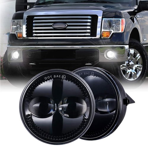 Z-OFFROAD 4.5" Round LED Fog Lights Lamps Replacement Compatible With Ford 2011-2014 F150 2008-2011 Ranger 2007-2014 Expedition Truck Bumper Driving Light [Only Fit Model with 2 Same Fog light]