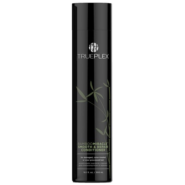 Trueplex KERATHERAPY Bamboo Miracle Smooth & Repair Conditioner, 10.1 oz., 300 ml - Vegan Formula Damaged, Frizzy, & Dry Hair - Hydrating & Smoothing with Grape Seed, Baobab, & Bamboo Extract