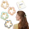 Bgffuy Medium Metal Hair Claw Clips for Women Small Flower Hair Clips for Thick Hair and Thin Hair 4Pcs (4 colors)