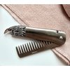 Comb EAGLE Handmade Pocket comb for Men, Gentleman's pocket comb folding stainless steel comb