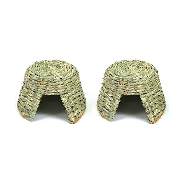 Ware Manufacturing 2 Pack of Nature Huts, Medium 8 Inch, Chewable Small Pet Hideouts