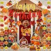 Thanksgiving Birthday Party Decorations Happy Birthday Thanksgiving Decorations Banner with Fall Leaves Garland for Thanksgiving Birthday Decorations Fall Birthday Decorations