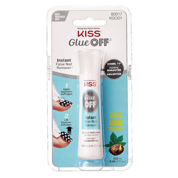 Kiss Glue Off Instant False Nail Remover 0.45 Ounce (Pack of 3)