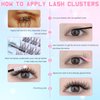 Lash Clusters Wispy Eyelash Clusters CC Curl Cluster Lashes zanlufly Natural Individual Lashes 180Pcs Eyelash Extension 10-12MM DIY Lash Extension