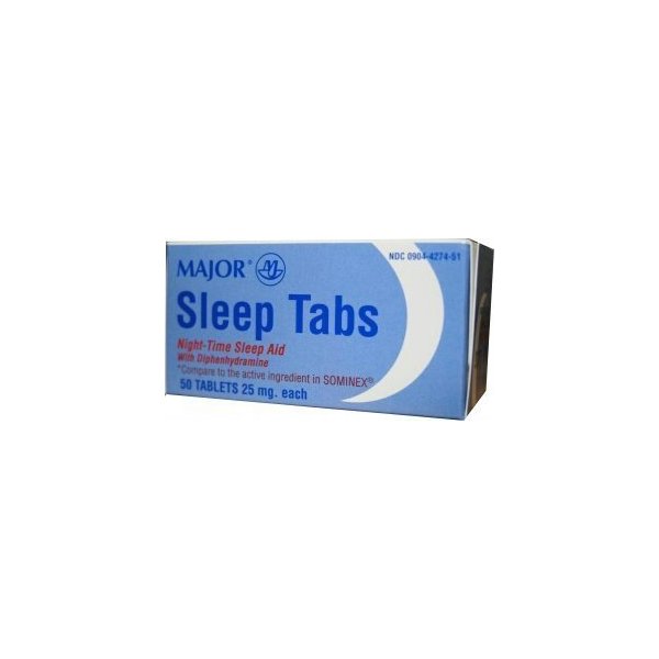 [6 Pack] Sleep Tabs Night-time Sleep Aid 50 Ct Tablets (Pack of 6)Compare to the Active Ingredients in Sominex & Save!
