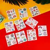 158 Pcs Hippie Temporary Tattoos, Face Tattoos Stickers Love and Peace Rainbow Temporary Tattoos Hippie Tattoos for Kids Women Man Adult Hippie Costume Accessories Party Decorations