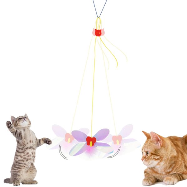 ISMARTEN Pet Cat Dragonfly Toy, A-Door-Able Dragonfly Cat Toys Teaser and Exerciser for Cat and Kitten Hanging from Door, Window, Sear, Cat Cage (Dragonfly)