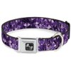 Buckle-Down 16-23" Crystals Purples Dog Collar Bone, Wide Medium