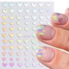 Star Nail Stickers, Holographic Star Nail Decals Heart Butterfly Shinning Stars Nail Designs Aurora Silver Nail Art Supplies for Women Girls(6 Sheets)