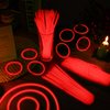 Taikula 100 Pack 8” Red Glow Sticks Bracelet Bulk Glow Sticks with 100 Connectors Neon Glow In The Dark Party Supplies for Christmas Holiday Decoration Party Carnival (Red)