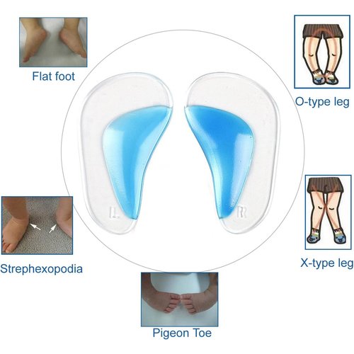Kids Shoe Pads for Children Shoes Flat Feet Care Orthopedic Insole Arch Support New Silica Gel Pad Cushion - Small 3.42inch - Kid 0~5 Years