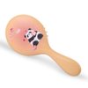 TAN MUJIANG Wooden Hair Brush for Long Hair Panda Pink 1PC