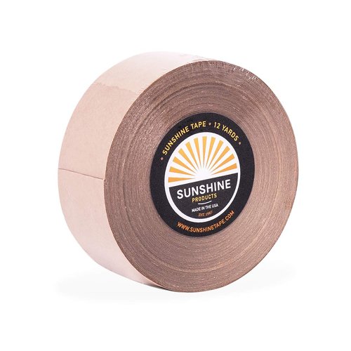 Sunshine Extended Wear Hair System Tape Roll Adhesive Wig Tape - Brown Liner Hair Tape - Long Lasting 1-2 Week Hold - 1" x 12 yds