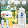 Filter 1L Collapsible Water Bottles with Push Pull Cap, Foldable Travel Water Bottle for Traveling, Hiking, Camping, Backpacking - Lightweight, Reusable, Clear Design