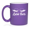 Daylor Lash Boss Makeup Lash Extension Artist Ceramic Coffee Mug Tea Cup Gift (11oz Purple)