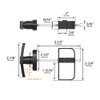 SKYSEN Shed Door Lock Latch, Shed Door T Handle Lock, 5-1/2" Steam- 2 Keys- Shed Door Hardware- Black(Shed Lock-1)
