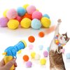 AIERSA Cat Toy Ball Launcher Gun,Cat Fetch Toy Gun Shooter, Plush Ball Shooting Gun with 20Pcs Pom Pom Balls, Toys Interactive for Indoor Cats