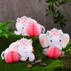 Lenwen 8 Pcs Pink Elephant Baby Shower Decorations for Girl Baby Shower Table Centerpieces Elephant Party Decorations Elephant Honeycomb Centerpieces Table Decorations for Kids Birthday Party Supplies