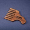 Wide Tooth Comb for Curly Hair Natural Green Sandal Wood Hair Pick - FUNLAVIE