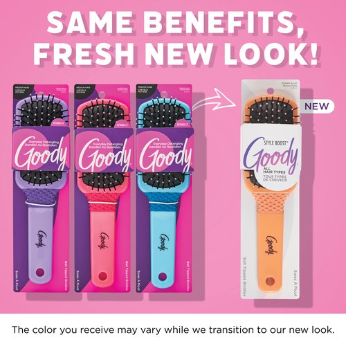 Goody Style Boost Cushion Paddle Brush, Bright Coral, 1CT