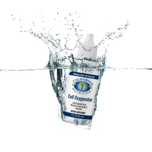 California Nutrition Cell Oxygenator Oxygen Boost, 1fl oz (30ml), Cell Food Oxygen Drops with Zinc, Support Immune System, Liquid Oxygen Dietary Supplement, Trace Minerals & Amino Acids