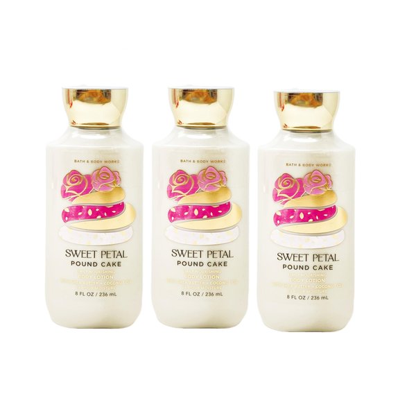 Generic Bath and Body Work Sweet Petal Pound Cake - Pack of Three - Body Lotion