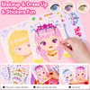 iGetooy 4-in-1 Dress Up Game Set Princess Fantasy Makeup, Pretty Pretty Princess Game, Girls Toy Kit with Diamond Painting & Princess Dress Up Set, DIY Paper Makeup Arts and Crafts for Kids 4-6
