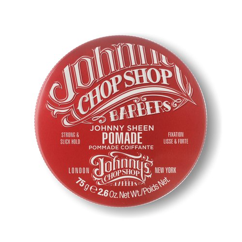 JOHNNY'S CHOP SHOP Original Sheen Men's Hair Pomade Strong & Slick Hold, Moisturizing Oil Blend, Long Lasting High Shine Barber Recommended 2.64 oz