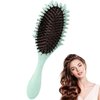 Bokynu Define Edge Lift Curly Hair Brush for Curly Hair Wet Wavy Hair Brush – Curl Comb Ergonomic Plant Fiber Handle (Green)