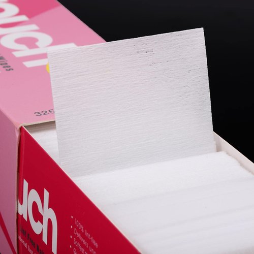 2600 Pcs Lint Free Nail Wipes for Gel Nail Disposable Nail Polish Remover Wipes Cotton Pads White, 8 Pack