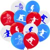 50PCS Skiing Latex Balloons Party Decorations-Sports Theme Party Supplies Snowboard/Skier Birthday Baby Shower Wedding Party Favors
