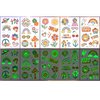 Finduat Glow In The Dark Groovy 70s Temporary Tattoos Stickers Kids Waterproof Luminous Tattoo Stickers Hippie Theme Birthday Party Supplies, Good Vibes Only Favors, Rainbow Arts and Crafts