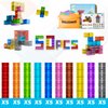 Doloowee 50 PCS Magnetic Blocks, Magnetic Building Toys Translucent Magnetic Building Blocks for Kids Ages 3-8, STEM Preschool Toys Montessori Sensory Magnet Toys for 3 4 5 6 Years Old Boys Girls