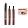 2PCS Liquid Eyebrow Pencil with 4 Micro-Fork Tips - Waterproof Microblading Eyebrow Pen, Long Lasting, Easily Create Natural Eyebrow Makeup (Reddish brown)