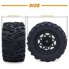 Surpass Hobby 4pcs Height 4.92" (125mm) RC Truck Wheels and Tires Set for 1/10 Monster Truck Wheels Tires for HPI/HSP/Savage XS TM Flux/ARRMA 1/10 Gorgon/KDM.Racing Successor/HNR H9801 Mars