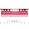 WORKLION Adjustable 6 Hole Punch: Metal Six Hole Puncher for Planners and 6-Ring Binders with 6 Sheet Capacity for A4 / A5 / A6 / Personal/Pocket Size (Pink)