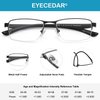 EYECEDAR 5-Pack Reading Glasses for Men and Women Metal Half Frame Eyeglasses Readers 2.50