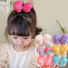 7 Pcs Colorful Butterfly Hair Ties Soft Elastic Hair Bands Cute Hair Rope No Damage for Toddler Infant Teens Toddlers Ponytail Holder Hair Accessories for Kids-7PCS-#07