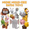 Halloween Mold Free Bath Toys for Babies and Toddlers, Animal No Hole Bath Toys, Bath Toys no Mold for Tub,Beach,Pool, BPA-Free, Infant Bath Toys No Holes 1 3 6 12 18 Months