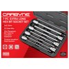 CARBYNE SAE Extra Long Hex (Allen) Bit Socket Set - 7 Pieces, (1/8 inch to 3/8 inch Sizes), 3/8" Drive, S2 Steel Bits, CrV Sockets • From a Family-Run Tool Company Based in the U.S.A.