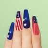 AIMEILI Gel Nail Polish Red White Navy Blue Colors Gel Polish Soak Off Nail Lamp Cured Nail Gel for the 4th of July Manicure Kit Set 33
