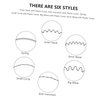 Beatifufu 6-Pack Simple Design Wavy Hair Hoop Headband - Stylish Metal Hair Accessories - Non-Slip Hairband for Men & Women - Perfect for Sports - Yoga - Workouts - Hair Clips Included - Elegant