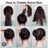 Pia Beauty Hair Donut Bun Maker, Ring Style Bun, Hair Increase Doughnut Shaper for Thick/long or short/thin Hair (medium size 3.5 Inch/Black)