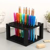 Foraineam 4-Pack 96 Holes Pencil & Brush Holder - Plastic Desk Organizer Stand Holder for Pencils, Pens, Paint Brushes, Modeling Tools, Office & Art Supplies