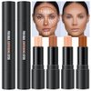 evpct 4 Color Contour Stick Makeup Set Concealer Bronzer Stick Cream Contour Palette Contour Contouring Makeup Kit for Beginner Face Highlighter Makeup Stick Liquid Contour contorno maquillaje 02+03