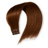 Satin Strands Medium Blonde/Brown Tape In 18 Inch Human Hair Extensions, Tahitian Bliss, 20 Pieces/45g Each, Pre-taped, Safely Adhere to Most Hair Types, Easy Application
