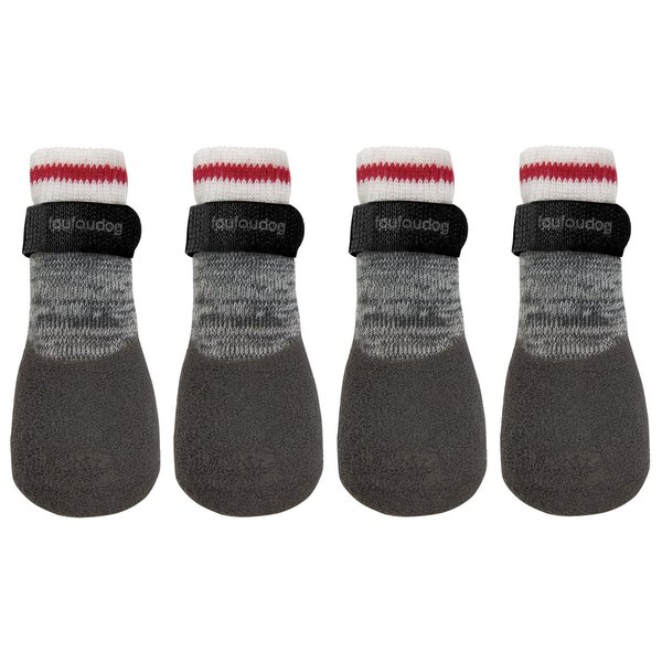 FouFou Dog 61512 2017 Heritage Rubber Dipped Socks, Medium